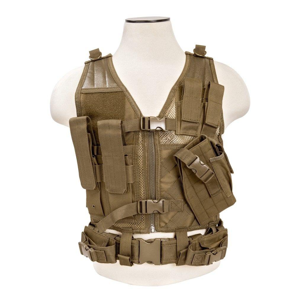 Vism Tactical Vest Tan Tactical - Tophatter Daily Deals