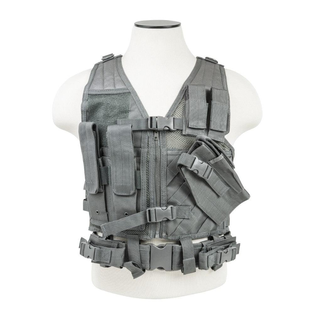 Vism Tactical Vest Urban Gray Tactical - Tophatter Daily Deals