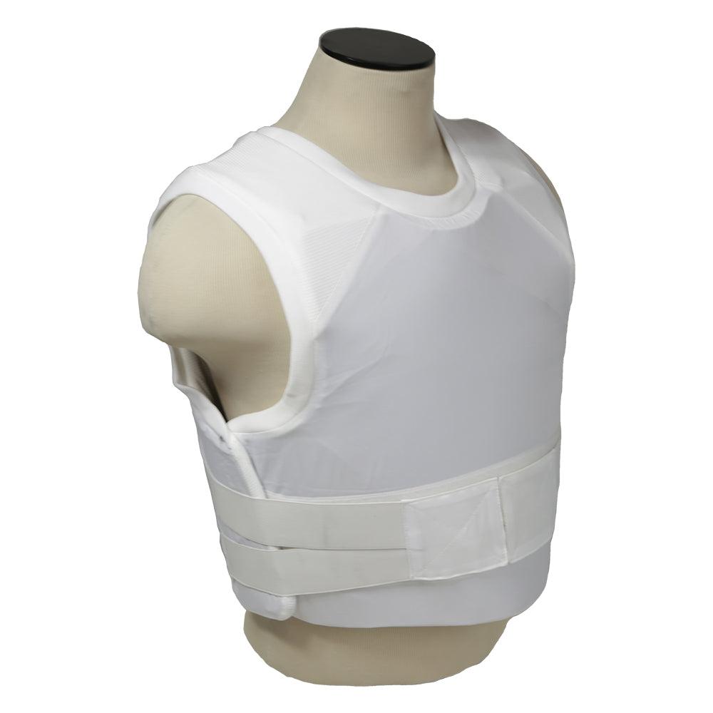 White Concealed Carrier Vest with two Level IIIA Ballistic Panels Bulletproof - Tophatter Daily Deals
