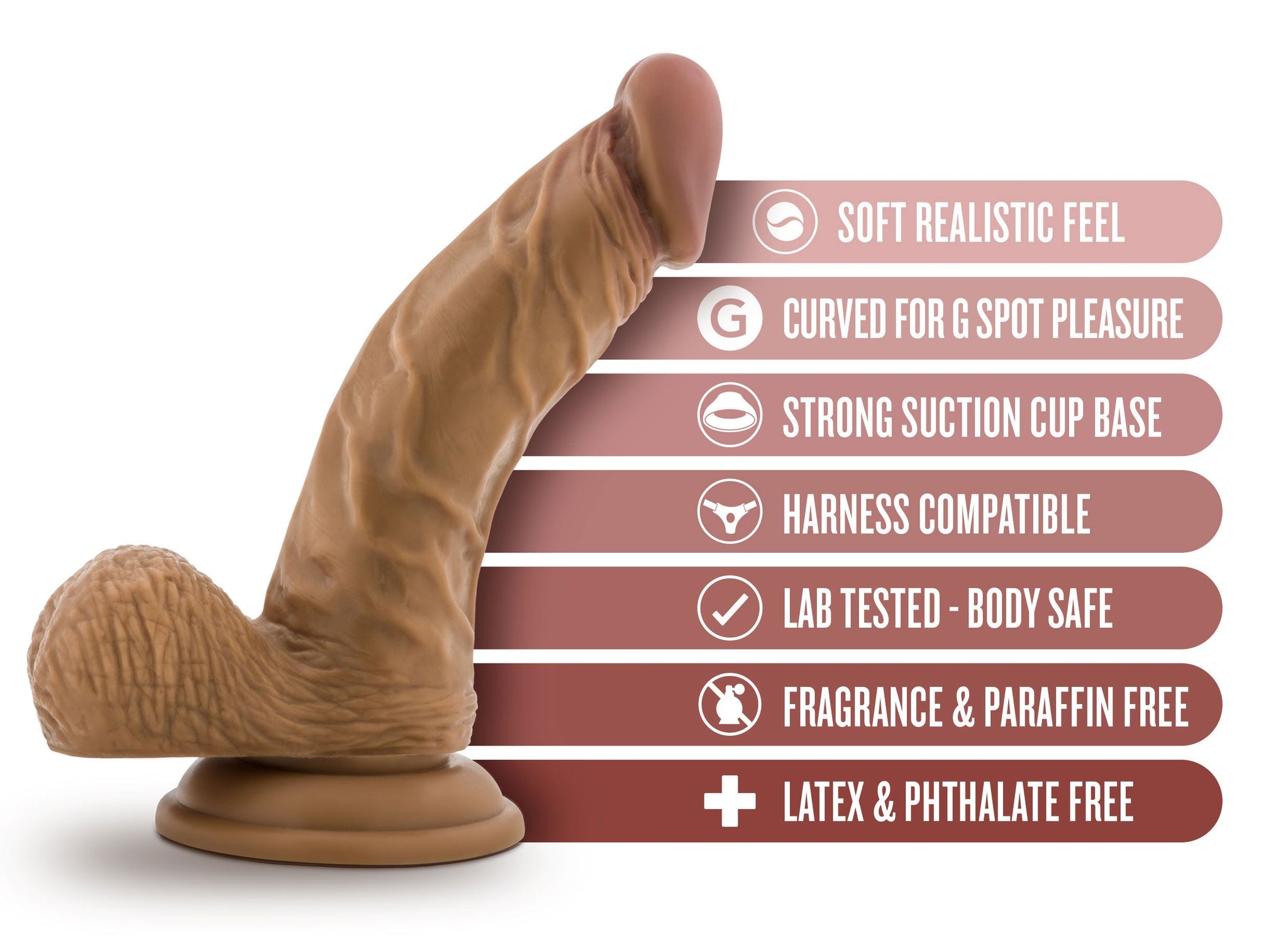 Dr. Skin Dr. Stephen Tan – 6.5 Inch Harness-Compatible Dildo With Balls > Dildos > Realistic Dildos - Tophatter Daily Deals