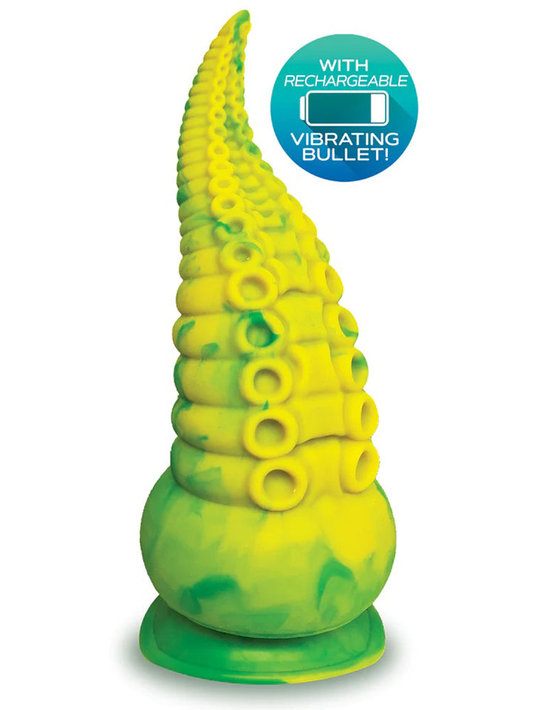 Alien Nation Octopod (Yellow/Green) – USB Rechargeable 22.9 cm Vibrator > Dildos > Fantasy - Tophatter Daily Deals