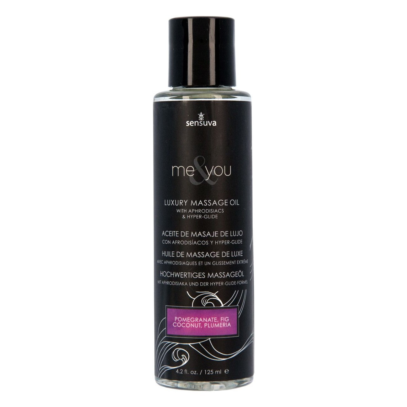 Me & You Luxury Massage Oil 4.2 oz in Pomegranate, Fig, Coconut, & Plumeria Massage Oil - Tophatter Daily Deals