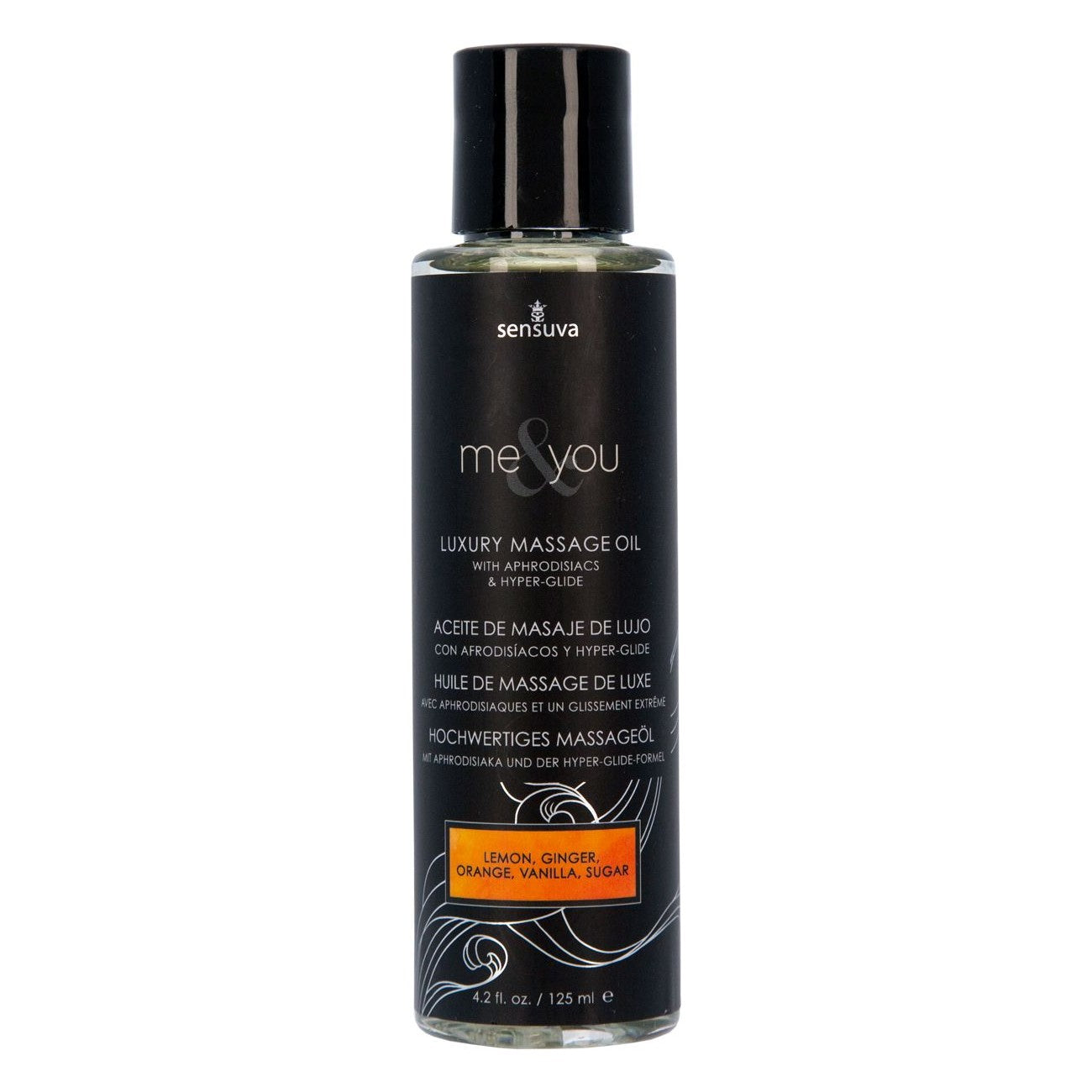 Me & You Luxury Massage Oil 4.2 oz in Lemon, Orange, Ginger, Vanilla, & Sugar Massage Oil - Tophatter Daily Deals