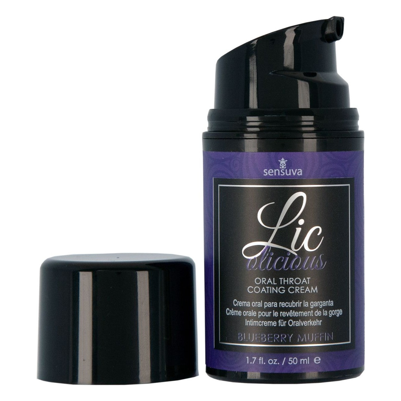 Licolicious Oral Throat Coating Cream 1.7 oz in Blueberry Muffin Throat Coating Cream - Tophatter Daily Deals