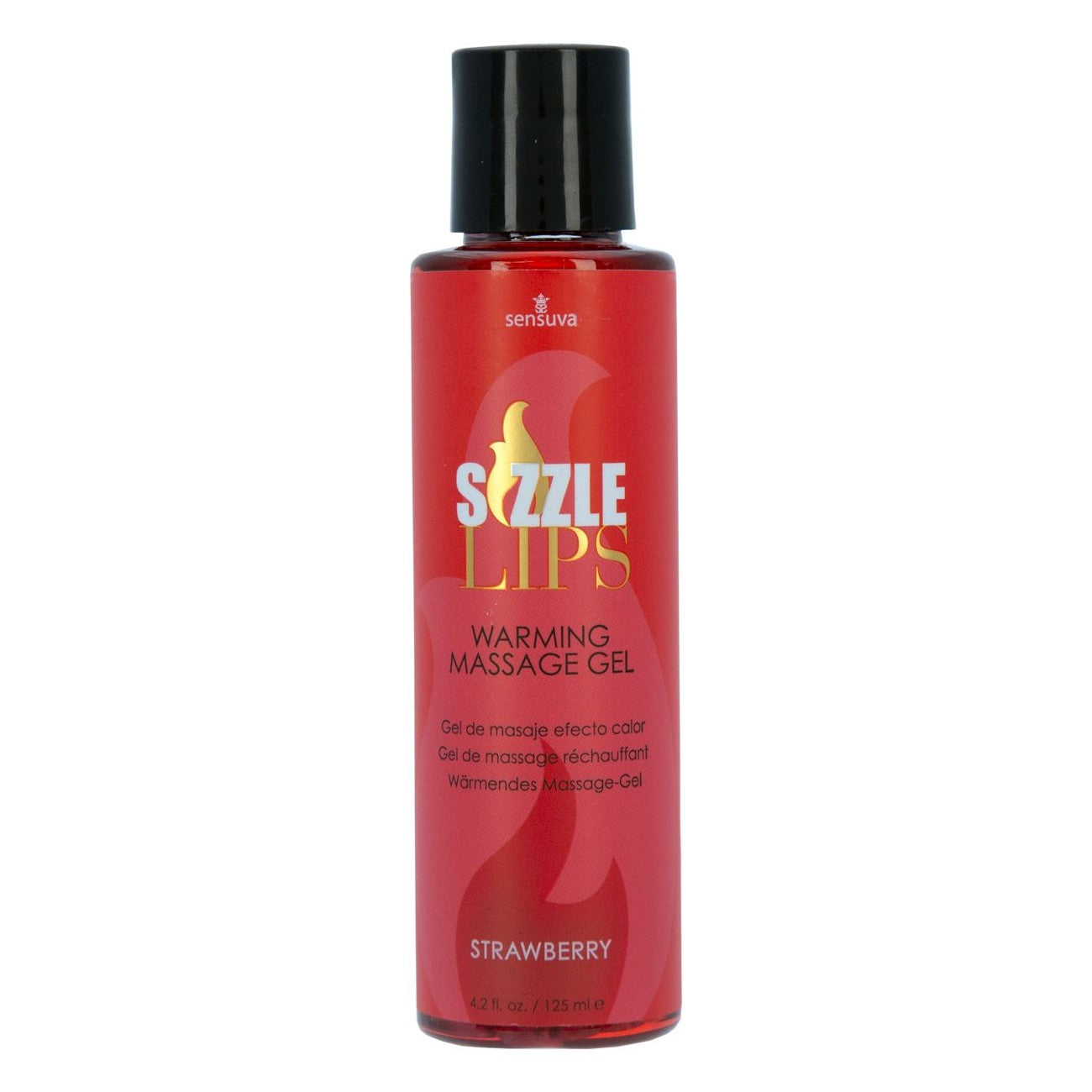 Sizzle Lips Warming Massage Gel 4.2 oz in Strawberry Massage Gel - Tophatter Daily Deals