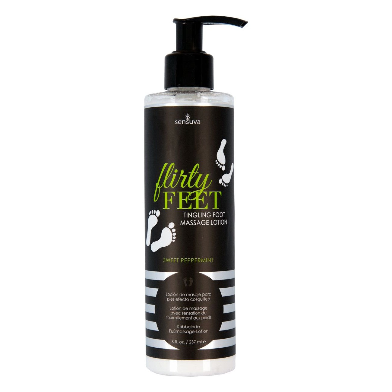 Flirty Feet Tingling Foot Massage Lotion 8 oz in Sweet Peppermint Massage Lotion - Tophatter Daily Deals