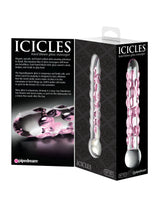 Icicles No. 7 (Clear/Pink) – Luxury Hand-Blown Glass Massager > Glass > Dildos - Tophatter Daily Deals