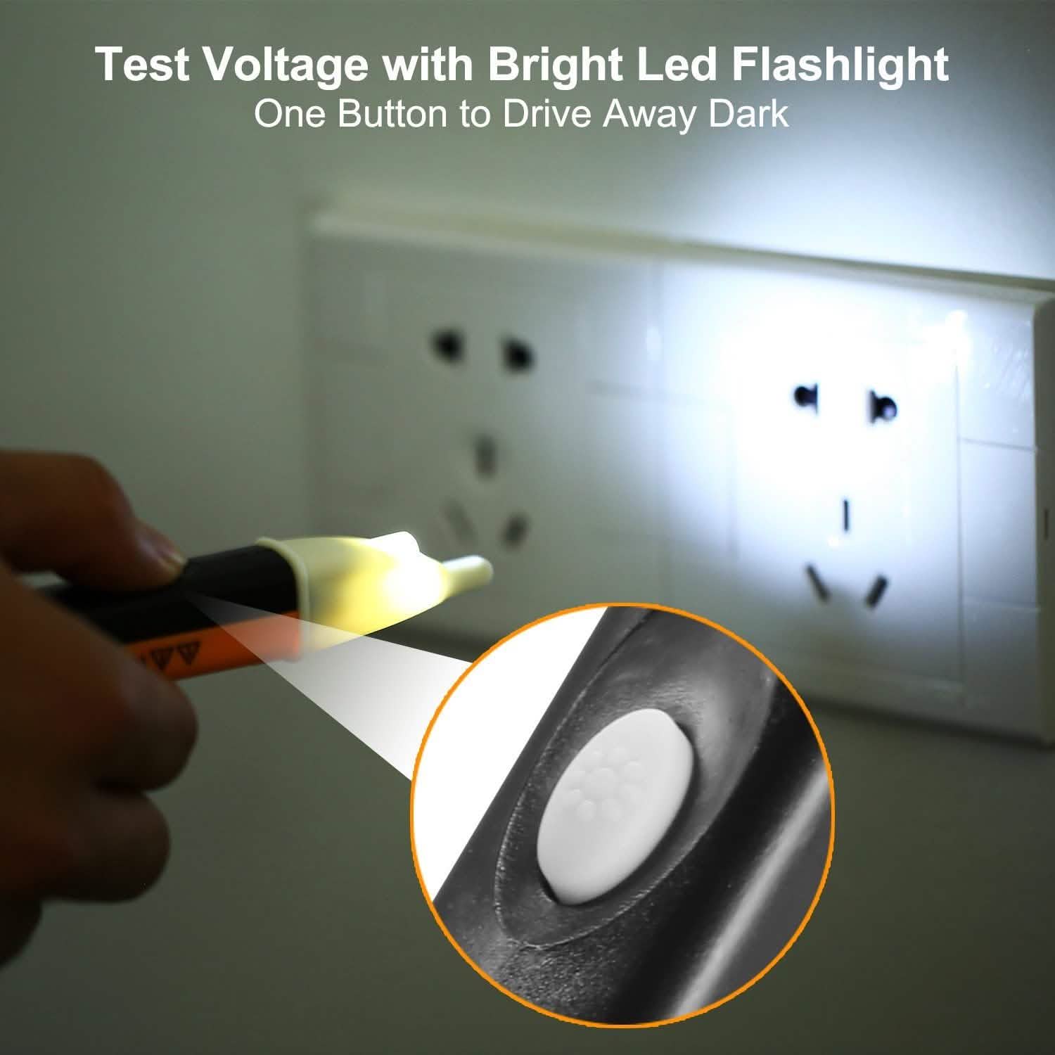 Voltage Tester Detector Pen Non-Contact with Flashlight Home Improvement - Tophatter Daily Deals