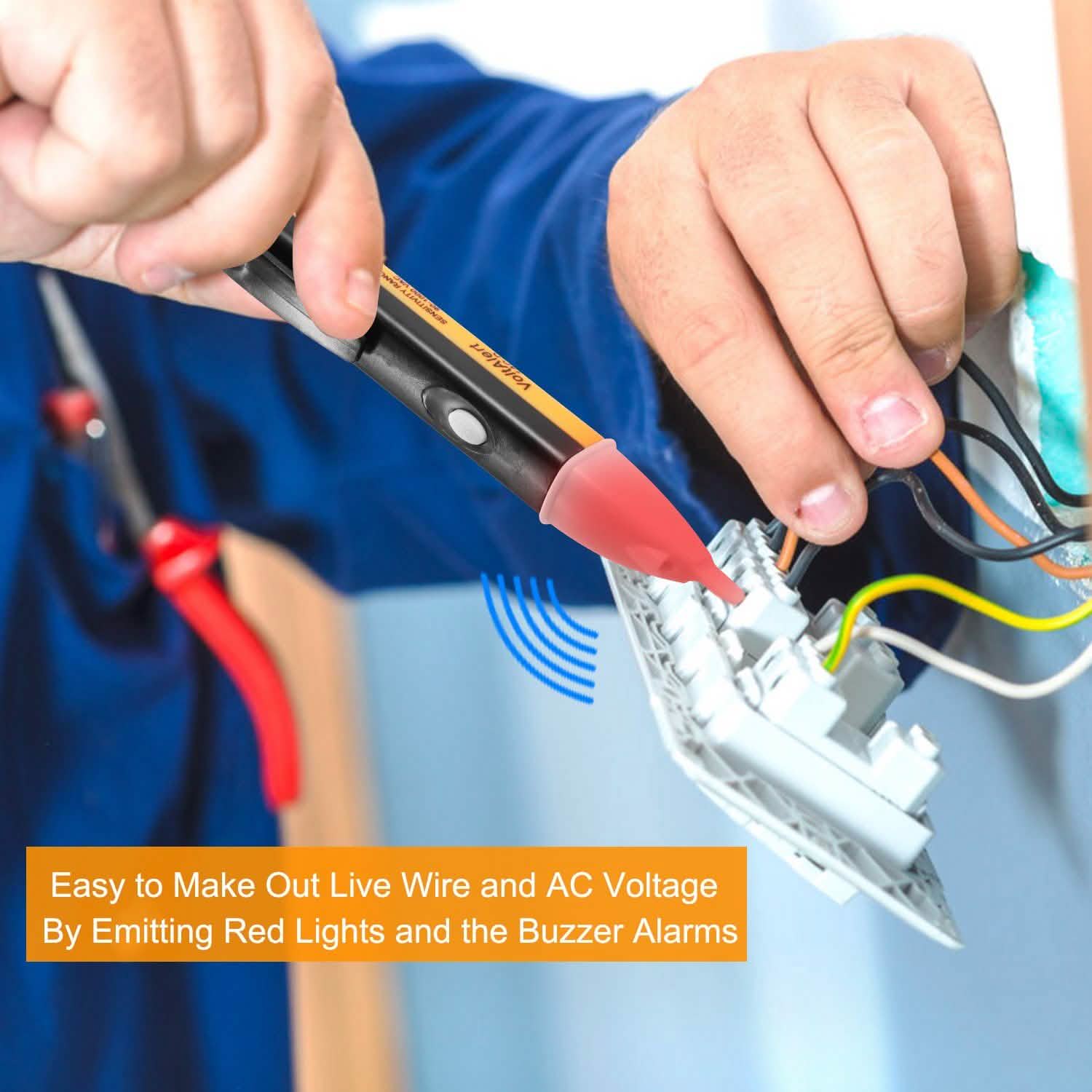 Voltage Tester Detector Pen Non-Contact with Flashlight Home Improvement - Tophatter Daily Deals