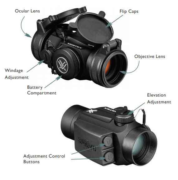 VORTEX SPARC® II 2 MOA RED DOT W/ 3X RISERS - Tophatter's Army Deals OPTICS & SCOPES - Tophatter Daily Deals