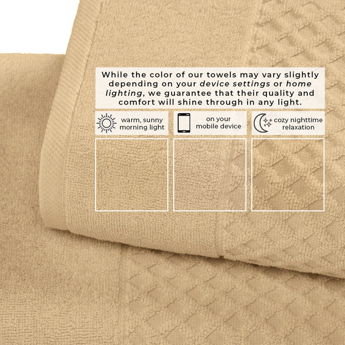 Cotton Diamond Waffle Weave Bath Towel Set - Grayson Collection Bath - Tophatter Daily Deals