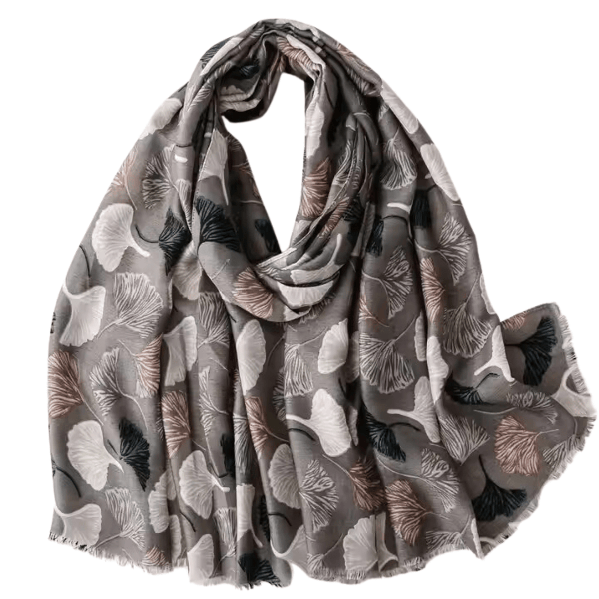 Elegant Ginkgo Leaf Print Scarf Multi Scarves - Tophatter Daily Deals