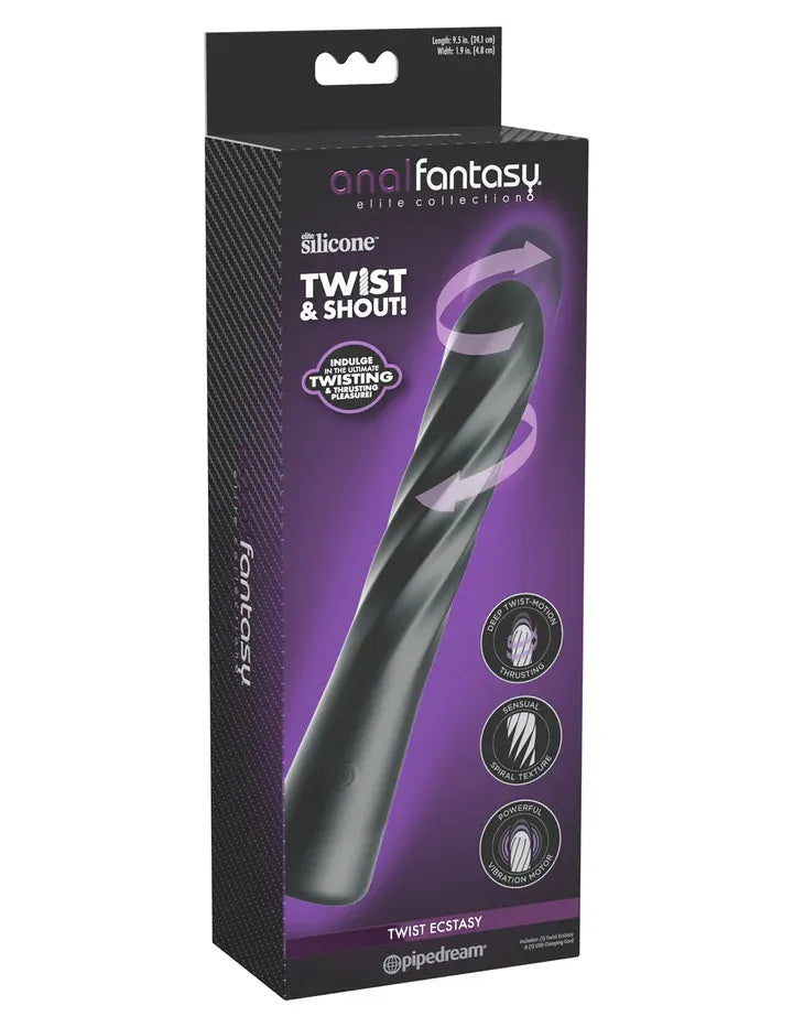 Anal Fantasy Elite Twist Ecstasy – Spiral Sculpted Anal Plug > Anal Range > Vibrating Butt Plugs - Tophatter Daily Deals