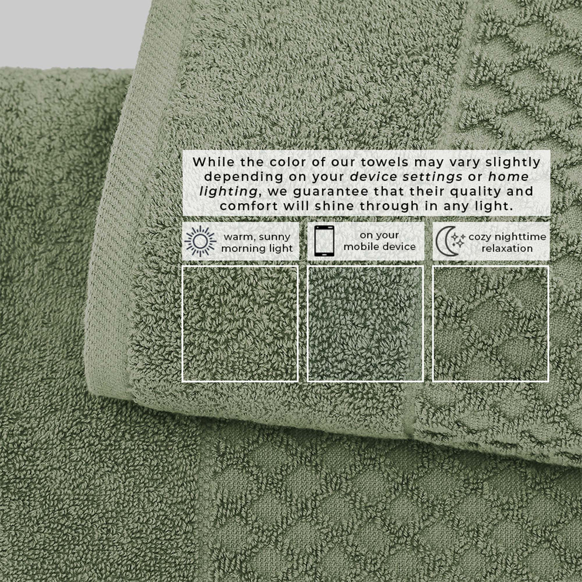 Cotton Diamond Waffle Weave Bath Towel Set - Grayson Collection Bath - Tophatter Daily Deals