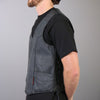 Hot Leathers Men's Heavyweight Leather Vest w/ Side Laces Leather Vest - Tophatter Daily Deals