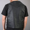 Hot Leathers Men's 10 Pocket Leather Vest w/ Side Laces Leather Vest - Tophatter Daily Deals