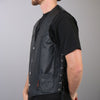 Hot Leathers Men's Concealed Carry Leather Vest Leather Vest - Tophatter Daily Deals