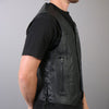 Hot Leathers Men's 10 Pocket COWHIDE Leather Vest for Reg ver price! Leather Vest - Tophatter Daily Deals