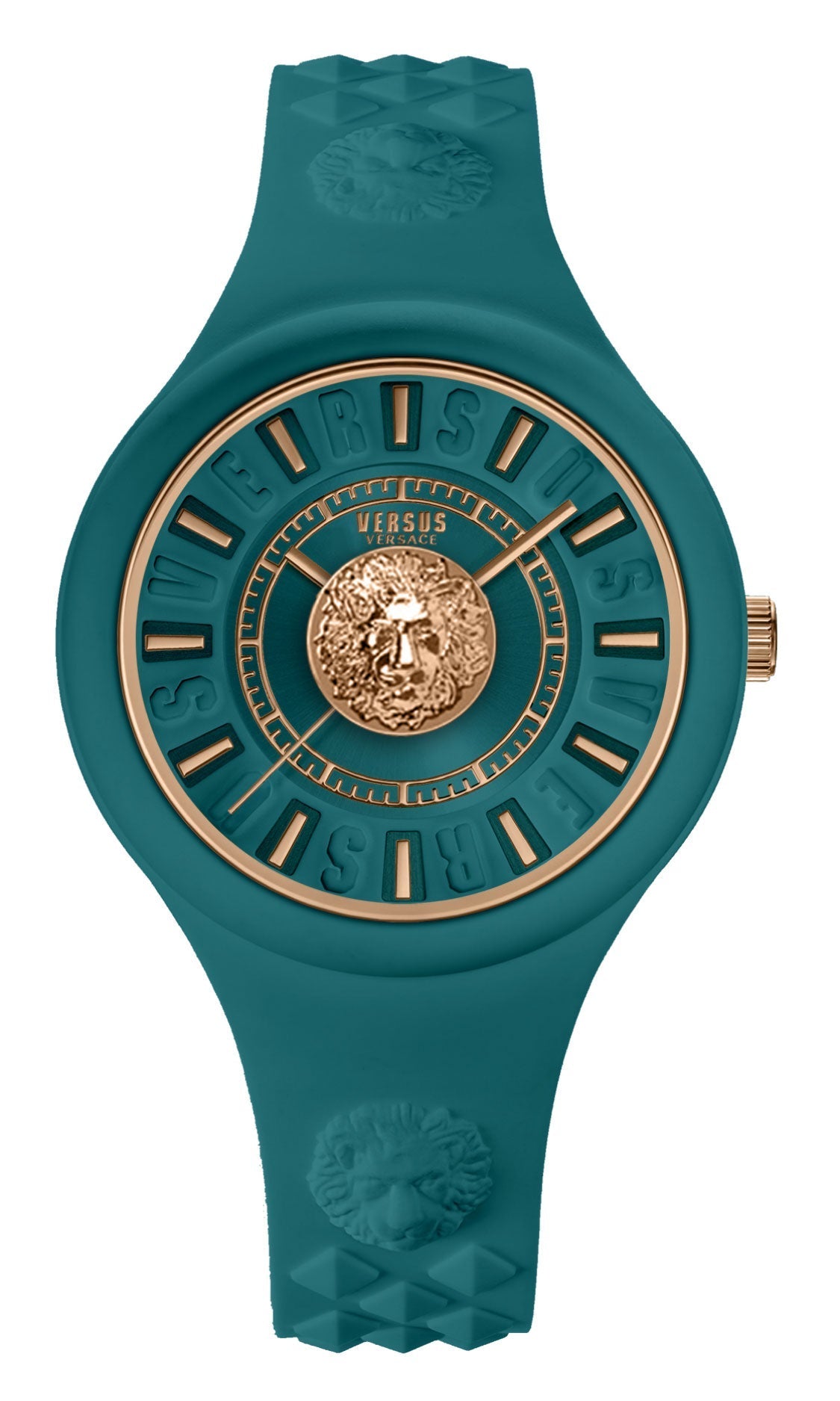 Versus Versace Fire Island Lion Strap Watch Teal Watches - Tophatter Daily Deals