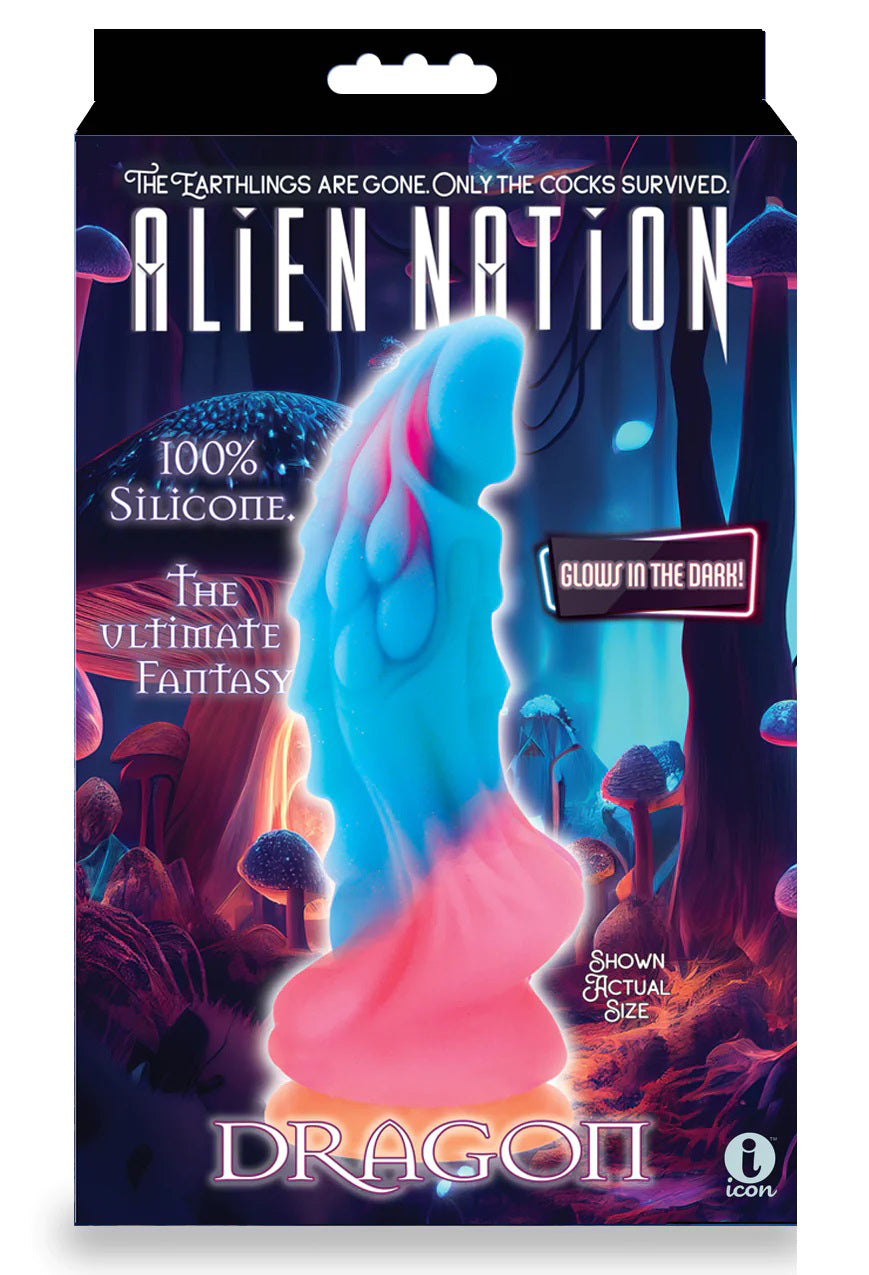 Alien Nation Glow Dragon – Glow in the Dark 23 cm Fantasy Dong > Dildos > Fantasy - Tophatter Daily Deals