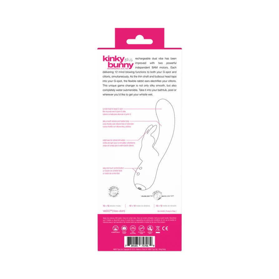 Kinky Bunny Plus Rabbit and G-Spot Vibrator > Vibrators > Ladies > Rabbit - Tophatter Daily Deals