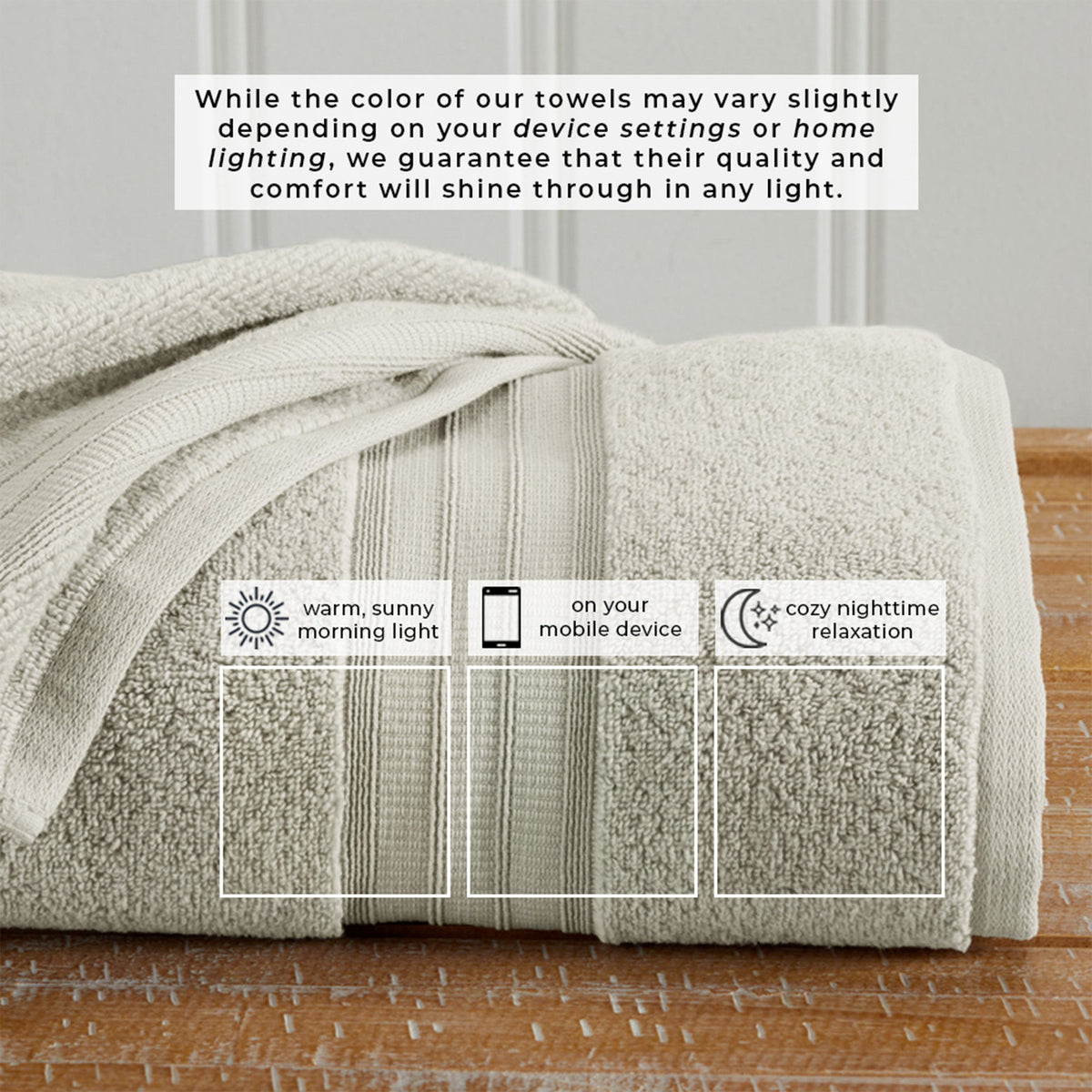 100% Cotton Premium Bath Towel Set - Chiara Collection Bath - Tophatter Daily Deals