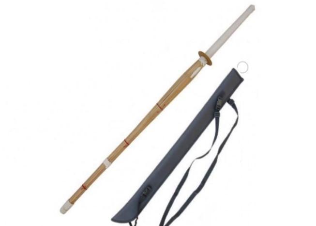 Bamboo Shinai Sparring Sword Sheath Set swords - Tophatter Daily Deals