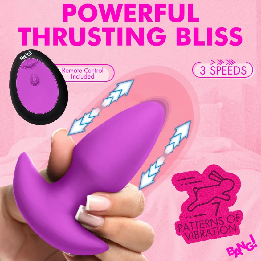 Thrusting and Vibrating Silicone Butt Plug – Wireless Remote-Controlled Butt Plug > Anal Range > Vibrating Butt Plugs - Tophatter Daily Deals