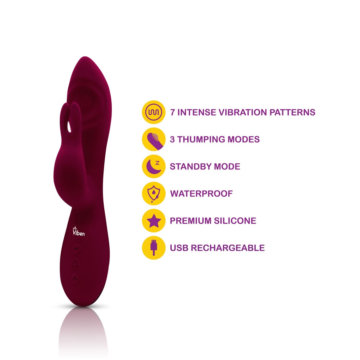 Viben Pzazz Thumping Rabbit Ruby > Vibrators > Ladies > Rabbit - Tophatter Daily Deals