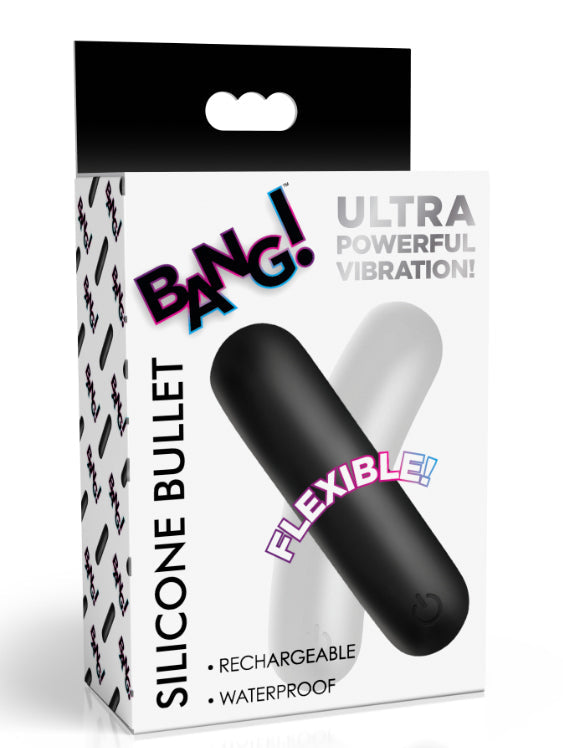 Bang! Flexible Silicone Bullet (Black) – Silicone Bullet Vibrator > Vibrators > Mini Vibrators - Tophatter Daily Deals