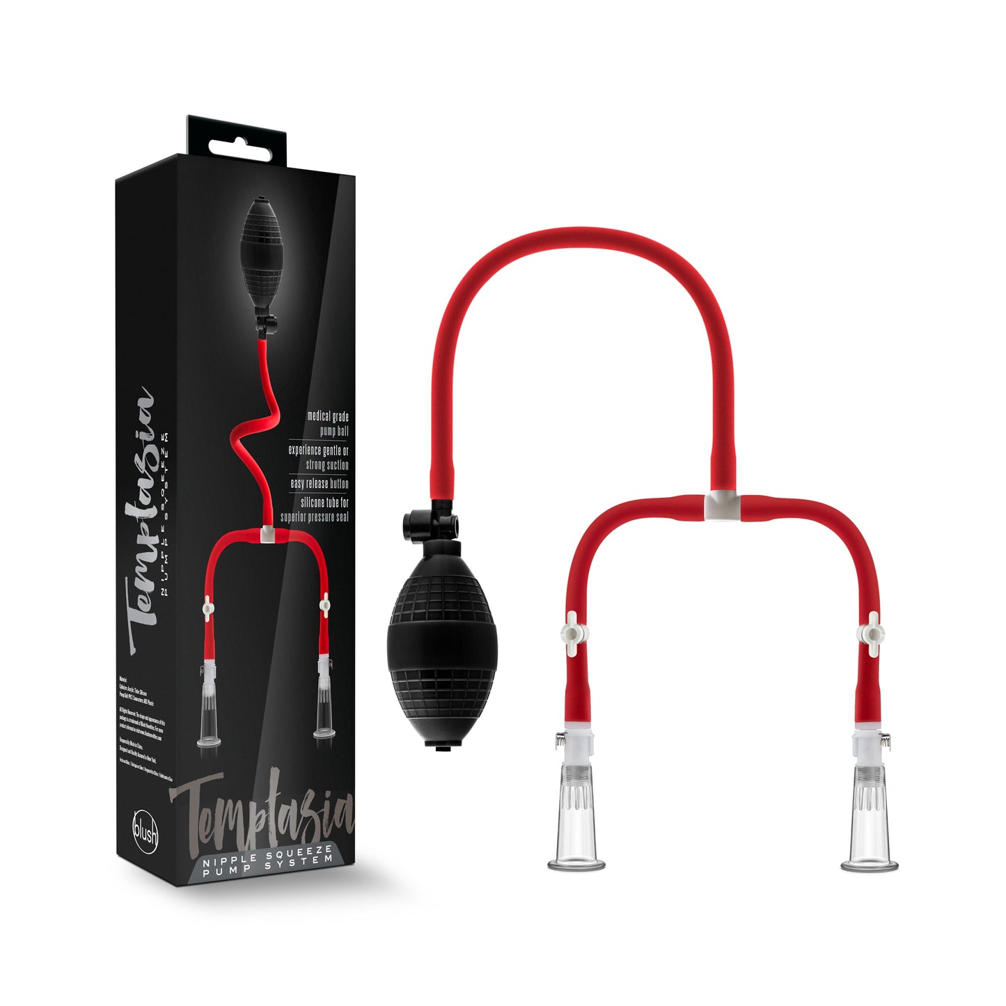 Temptasia Nipple Squeeze Pump System in Black > Sex Toys > Nipple Suckers - Tophatter Daily Deals
