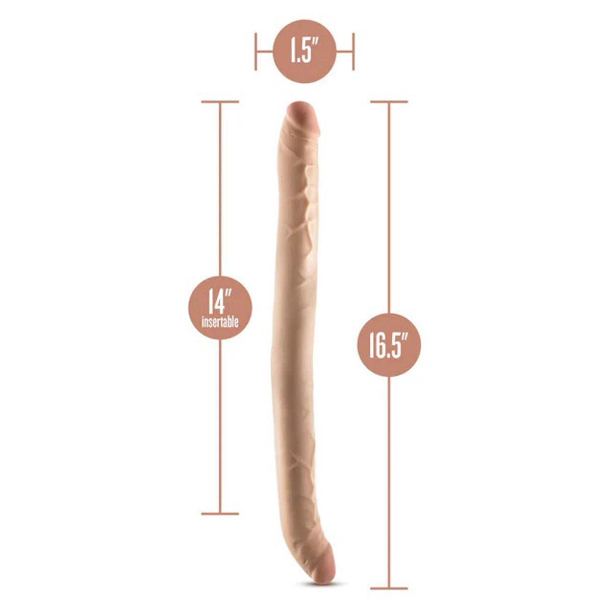 Dr Skin Plus 16.5 Inch Posable Double Dong 42 Centimeter Dual Ended Dildo > Dildos > Double Dildos - Tophatter Daily Deals