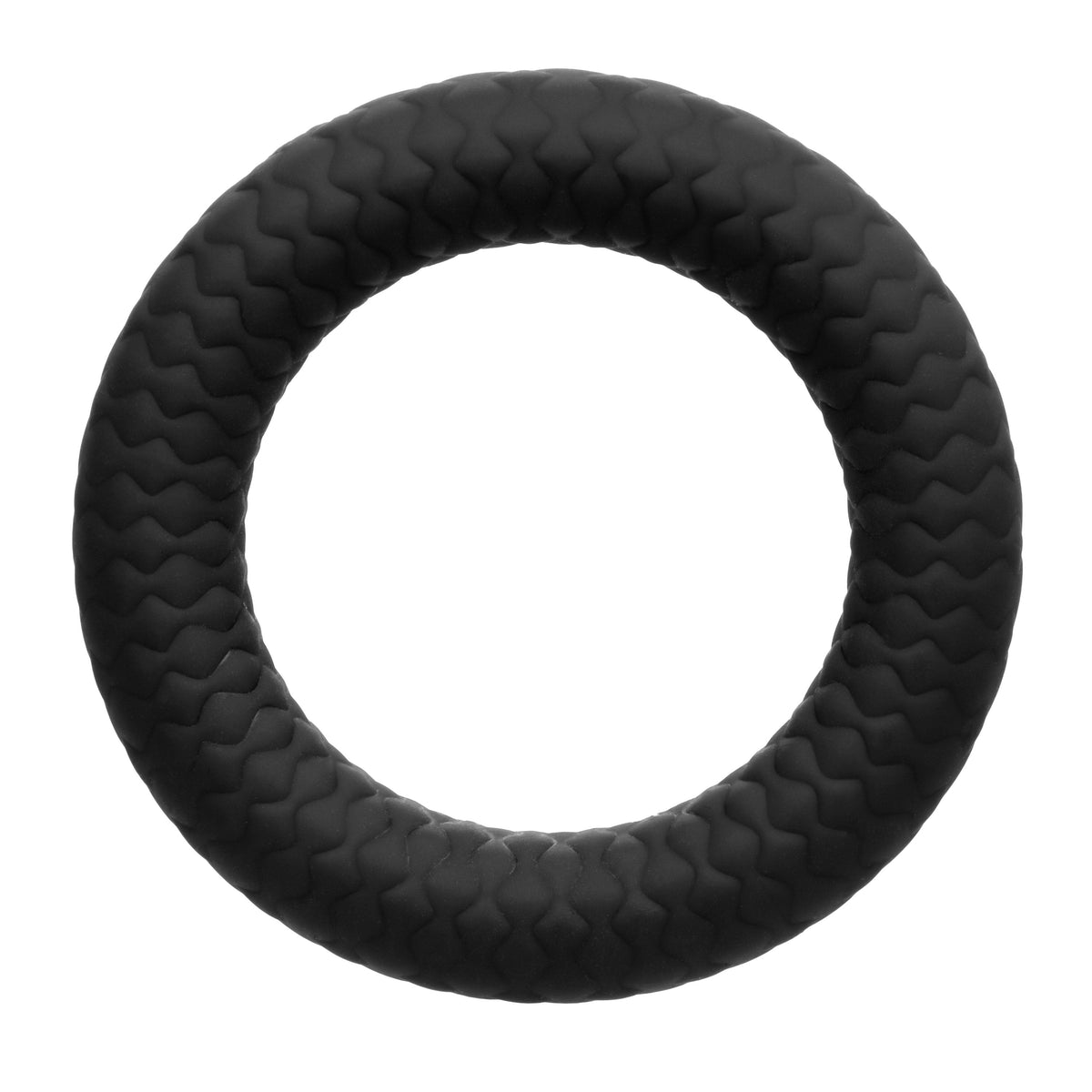 Link Up Optimum Black Dual-Density Silicone Vibrating Enhancer and Ultra-Soft Textured Support Ring > Cock Ring > Vibrating - Tophatter Daily Deals