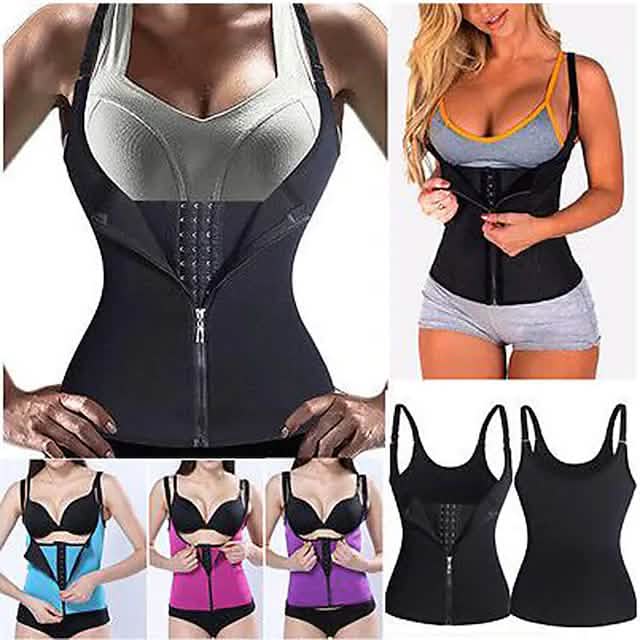 Waist Trainer Vest Body Shaper Sweat Waist Trainer Corset Fitness & Exercise - Tophatter Daily Deals