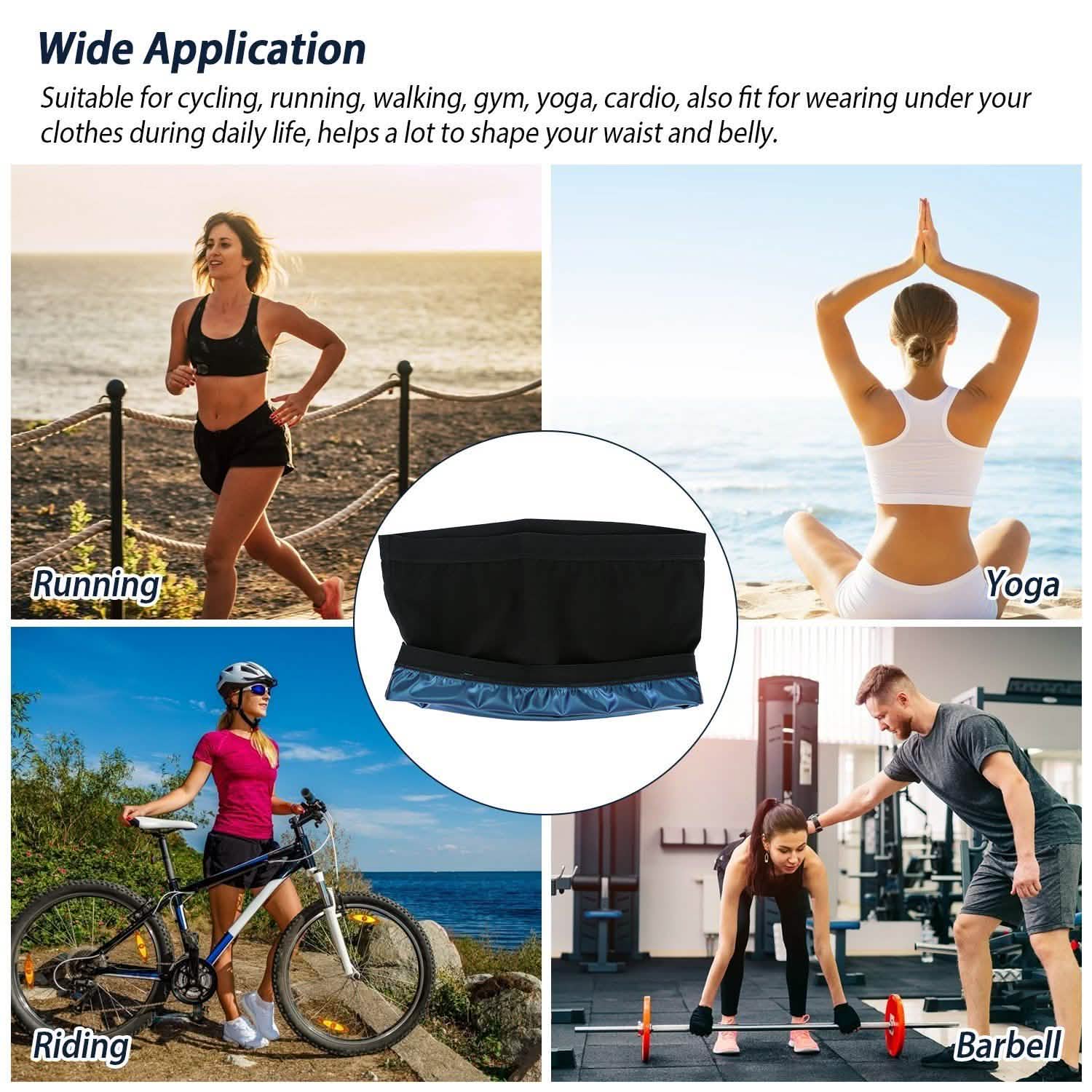 Waist Trimmer Women Sauna Sweat Wraps Waist Slimming Trainer Belt Fitness & Exercise - Tophatter Daily Deals