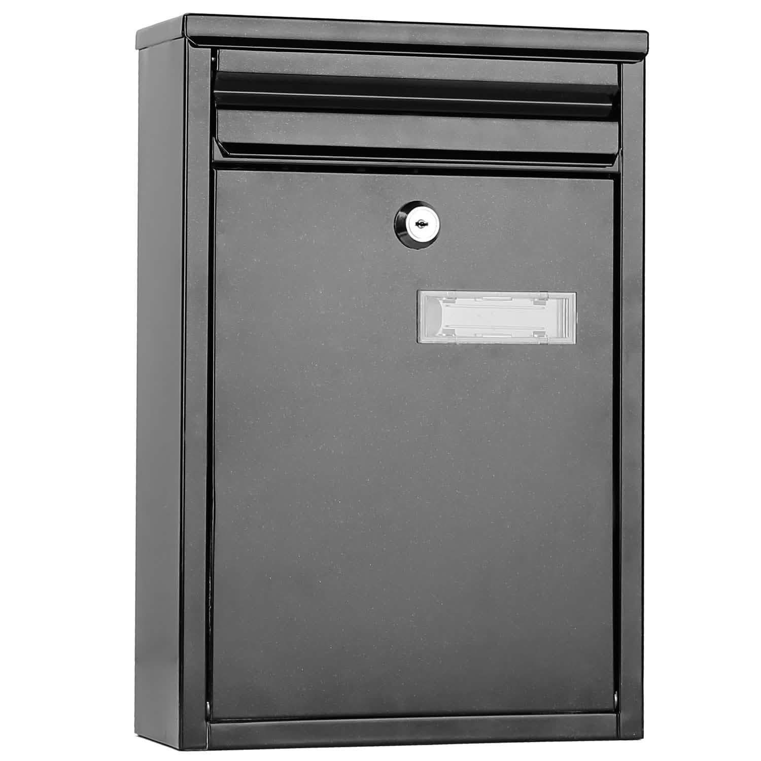 Wall Mount Mailbox Lockable Galvanized Iron Letter Post Box Home Improvement - Tophatter Daily Deals