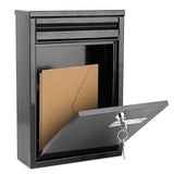Wall Mount Mailbox Lockable Galvanized Iron Letter Post Box Home Improvement - Tophatter Daily Deals
