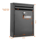 Wall Mount Mailbox Lockable Galvanized Iron Letter Post Box Home Improvement - Tophatter Daily Deals