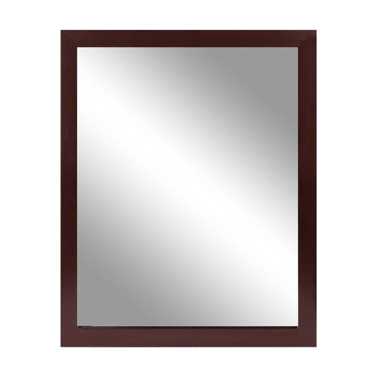 Wall Mount Mirror Wood-Like Frame Rectangle Modern Hanging Mirror Furniture & Decor - Tophatter Daily Deals
