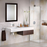 Wall Mount Mirror Wood-Like Frame Rectangle Modern Hanging Mirror Furniture & Decor - Tophatter Daily Deals