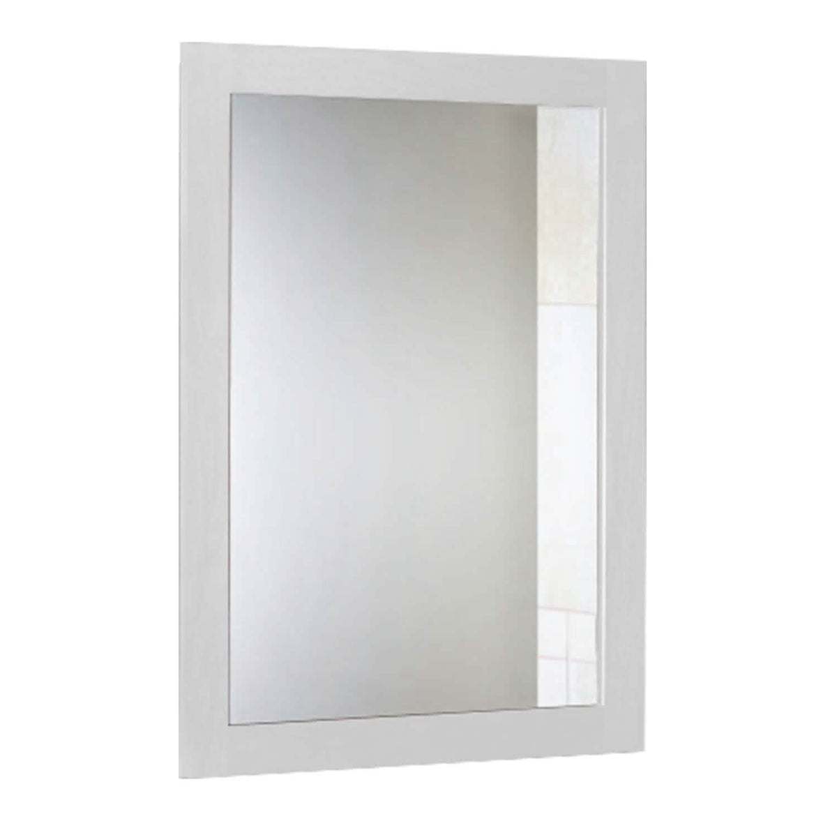 Wall Mount Mirror Wood-Like Frame Rectangle Modern Hanging Mirror Furniture & Decor - Tophatter Daily Deals