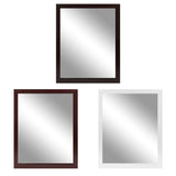 Wall Mount Mirror Wood-Like Frame Rectangle Modern Hanging Mirror Furniture & Decor - Tophatter Daily Deals
