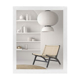 Wall Mount Mirror Wood-Like Frame Rectangle Modern Hanging Mirror White Furniture & Decor - Tophatter Daily Deals