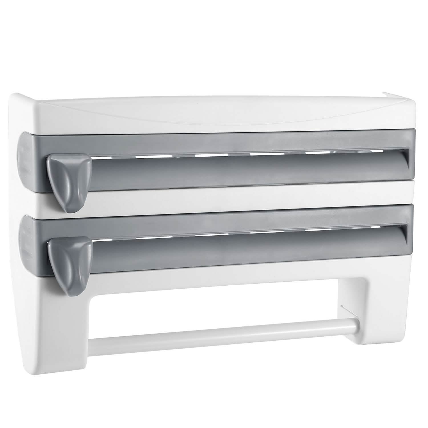 Wall Mounted Kitchen Roll Dispenser with Cutter Kitchen Storage - Tophatter Daily Deals