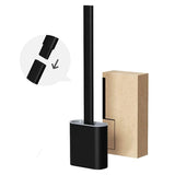 Wall Mounted Silicone Bathroom Brush and Holder Set Black Bath - Tophatter Daily Deals
