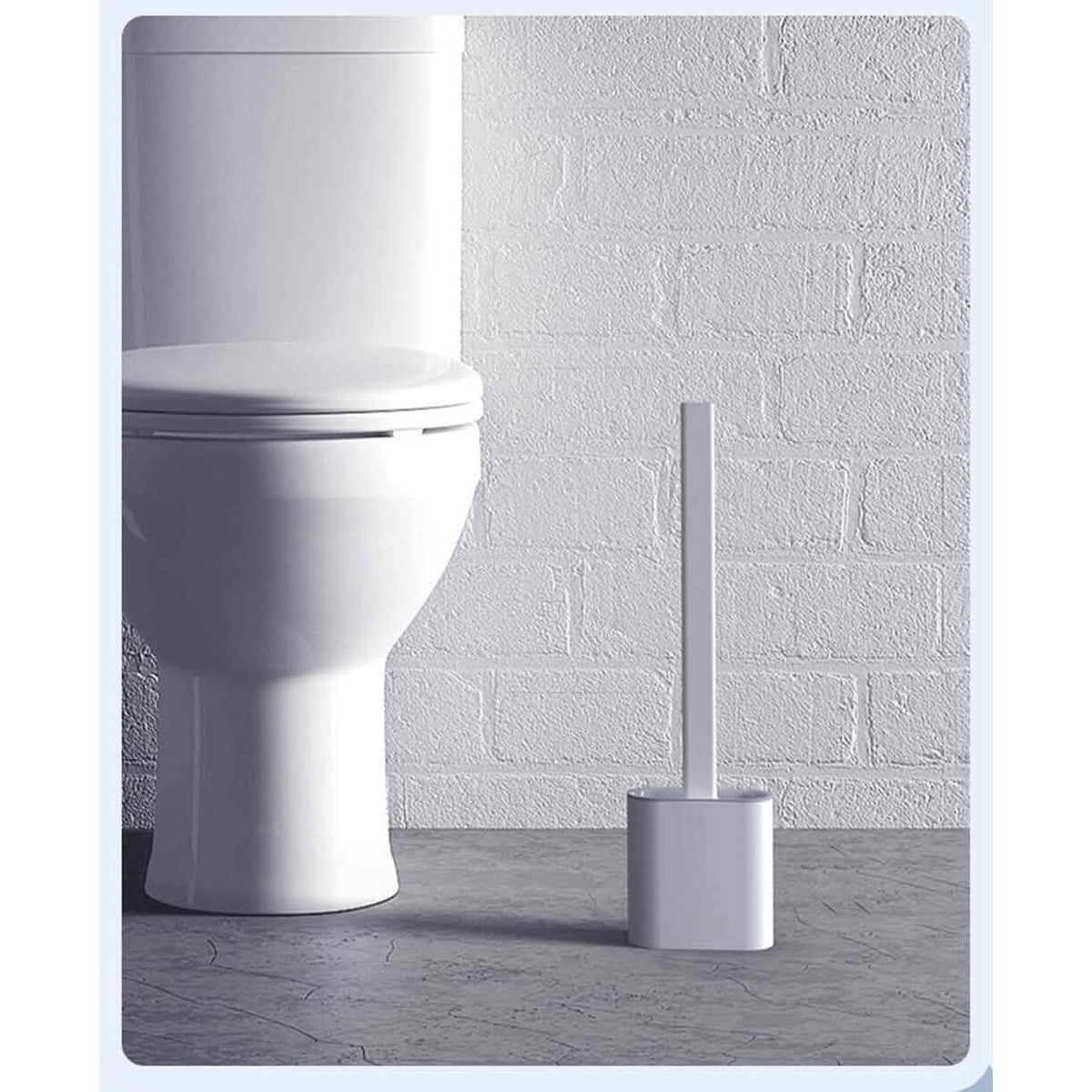 Wall Mounted Silicone Bathroom Brush and Holder Set Bath - Tophatter Daily Deals