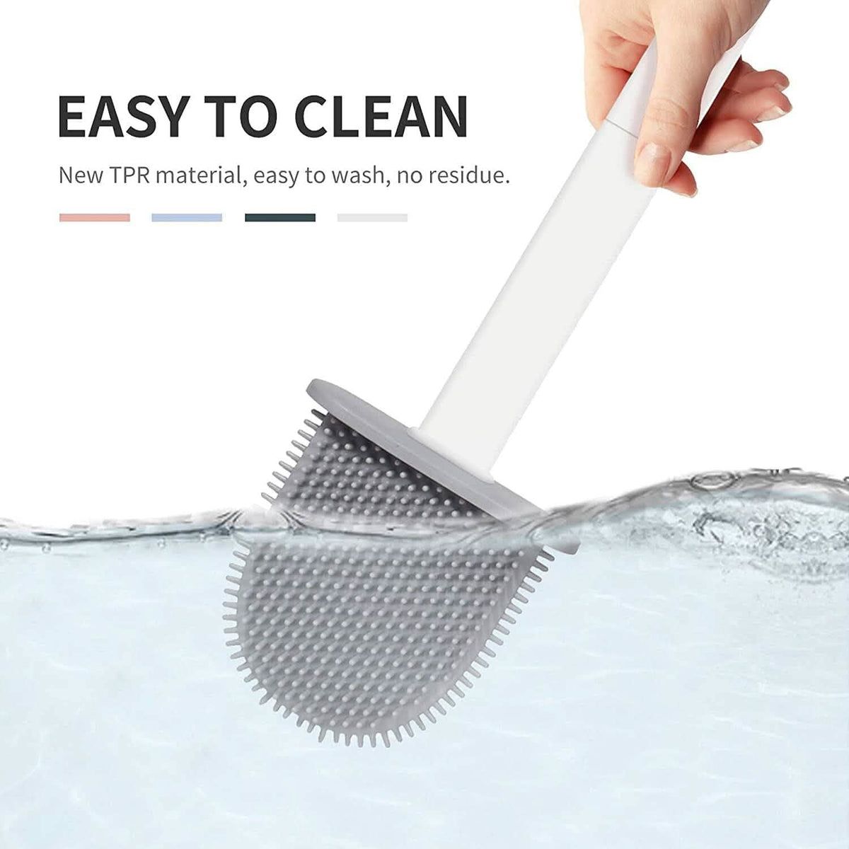 Wall Mounted Silicone Bathroom Brush and Holder Set Bath - Tophatter Daily Deals