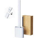 Wall Mounted Silicone Bathroom Brush and Holder Set Gray Bath - Tophatter Daily Deals