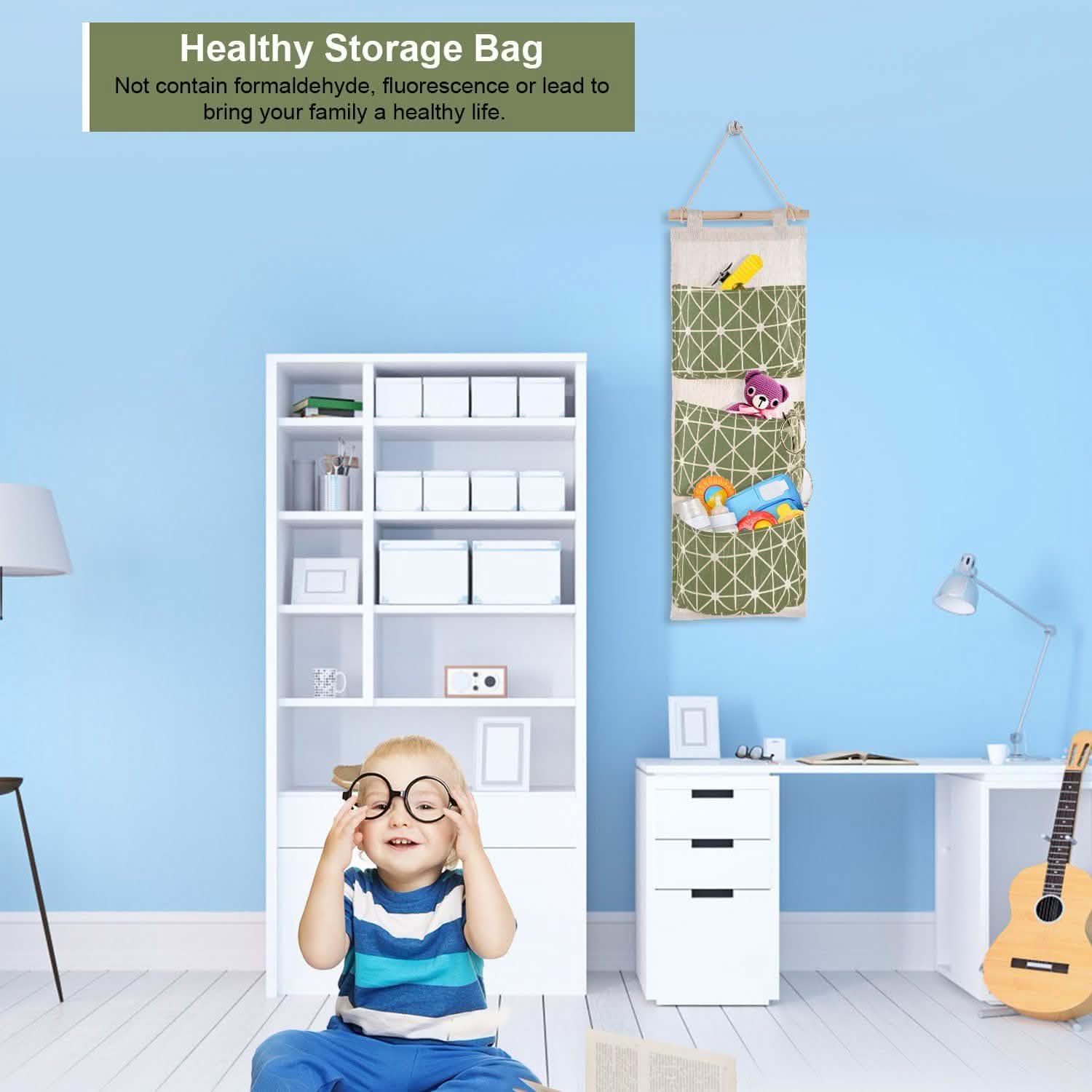 Wall Mounted Storage Bag Door Closet Storage & Organization - Tophatter Daily Deals