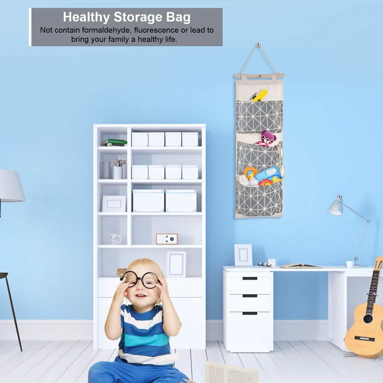 Wall Mounted Storage Bag Door Closet Storage & Organization - Tophatter Daily Deals